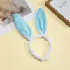 Faixa de Cabeça de Coelho de Pelúcia Fofa Coreana Acessório para Festa Infantil Performance Páscoa Laço Orelhas de Coelho Faixa de Cabeça