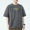 Camiseta casual deportiva de manga corta para hombre, estilo americano, tridimensional, de verano, holgada, fresca, moderna, versátil, de calle alta