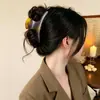 Presilha de Cabelo com Toque de Luxo, Presilha Grande de Tubarão para a Parte de Trás da Cabeça, Grampo de Cabelo com Laço para Penteados Presos, Adequado para Cabelos Grossos