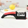 Afilador de cuchillos profesional de 4 niveles, Piedras de afilar cerámicas de alta precisión con mango antideslizante