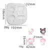 Molde de Pellizco Tejido de Invierno Muñeco de Dibujos Animados Oso Sombrero de Pellizco DIY Guantes Suéter Molde de Silicona