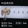 Colar Brincos Góticos DIY com Asas de Liga Metálica e Diamante Pingente Acessórios de Pingente