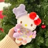 Nuevo Llavero de Peluche Original Hello Kitty Invierno Nuevo Conjunto Cálido Colgante de Bolsa de Regalo Gato Kt