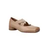 Zapatos de Ballet de Cuero Genuino Estilo Nuevo de Primavera con Punta Cuadrada Baja y Tacón Grueso para Mujer, con Correas Cruzadas, Zapatos Retro Mary Jane de Tacón Medio Nariz de Cerdo