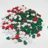 Botones de Madera Serie Navideña, Copos de Nieve de Madera Blancos, Adornos Mixtos para Decoración de Árbol de Navidad, Accesorios Hechos a Mano para Bricolaje