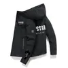 Jaqueta Fina de Primavera e Outono Transfronteiriça Cor Sólida Jaqueta Estampada Tendência Nova Casual Esportiva Jaqueta Masculina de Comércio Exterior