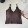 Francés Deseo Puro con Almohadilla en el Pecho Cuello en V Copa Integrada Hermoso Trasero Ropa Interior para Mujer Primavera y Verano Nuevo Sentido del Diseño Camisola Chica Picante