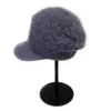 Nueva Gorra de Pico Tejida para Otoño e Invierno, Cálido Sombrero de Lana con Pelo de Conejo para Mujer, Sombrero de Lana con Lentejuelas, Moderno y Versátil, Hace que la Cara Parezca Más Pequeña