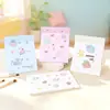 Espejo de papel plegable de pantalla completa con dibujos animados, portátil, HD, para dormitorio de estudiantes, tocador de escritorio