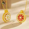 Lujo Ligero Diseño de Nicho Oro Arena Vietnamita Brújula Giratoria Colgante Giratorio de Girasol con Circonita Collar Colgante
