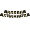 Fiesta de Nuevo Modelo Transfronteriza 2027 Año Nuevo Fondo Negro Chapado en Oro Suministros de Decoración para Fiesta Servilletas de Papel Mantel Vajilla Set de Arreglo