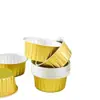 Recipiente de papel para freidora de aire, recipiente de papel de aluminio, reutilizable, para horno doméstico, pastel, tarta de huevo, pudín, molde para hornear, taza, recipiente