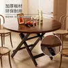 Mesa plegable, mesa de comedor, adecuada para apartamentos pequeños, mesa plegable para propiedades de alquiler, mesa exterior portátil, mesa redonda para puestos de mercado
