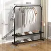 Tendedero de ropa simple de pie para dormitorio, Barra de ropa plegable para el hogar, Tendedero para balcón interior, Perchero para secar ropa, Armario
