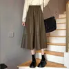 Falda midi de línea A de cintura alta, nuevo estilo otoño/invierno 2026 para mujer, falda midi adelgazante