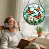 Adornos colgantes de vidrio multicolor de mariposas múltiples transfronterizos, decoraciones de vidrio para el hogar, decoraciones para ventanas, capta soles para el jardín