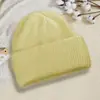 Gorro de Punto Versátil para Exteriores de Otoño e Invierno con Logo Personalizado Gorro de Lana Cálido y a Prueba de Frío Gorro de Punto Engrosado con Forro de Lana Pelo de Conejo