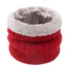 Braga de Cuello Cálida para Hombres y Mujeres, Nuevo Estilo Otoño e Invierno, Forrada de Polar, Color Sólido, Calentador de Cuello de Bucle Único Doble Capa para Exteriores, En Stock, Forrada de Polar y Engrosada