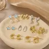 Brincos de Luxo Modernos com Design Único que Emagrecem Rostos Redondos, Brincos Versáteis de Estilo Francês para Mulheres, Atacado