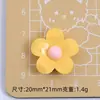 Florcita de Colores Dibujo Animado Hecho a Mano DIY Joyería Pegamento de Crema Resina Accesorios Pequeños Agujero para Pasador Hebilla de Zapato Paquete de Material