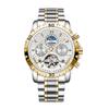 Reloj de negocios suizo TEVISE de moda para hombre, mecánico, resistente al agua, con tourbillon y correa de acero, reloj multifuncional para hombre.