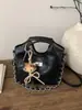 Bolso Cesta con Patrón de Diamantes de Comercio Exterior para Mujer, Bolso de Mano Nuevo de Alta Gama con Estilo, Bolso Cruzado de Hombro Fresco y Chic para el Trabajo