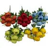 Simulação Buquê de Peônia Coroa de 7 Cabeças Cerimônia de Casamento Decoração de Arco Guia de Caminho Flores Artificiais Flores de Seda Materiais para Arranjo Floral Caseiro Multicolor