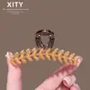 Nuevo Clip de Garra Elegante de Lujo Ligero con Pedrería para Mujer Versátil de Gama Alta para la Parte Trasera de la Cabeza Clip de Garra para Semirecogido Clip de Tiburón Exquisito Accesorio para el Cabello