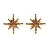 Pendientes Exquisitos de Moda Coreanos y Japoneses con Forma de Estrella y Acabado de Alta Gama, Pendientes de Estrella Completamente Diamantados, Accesorios para Orejas de Estilo Suave y Fresco 22