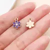 Pendente Gotas de Óleo Flor Roxa Sonhadora Margarida Tulipa Rosa Lírio Brincos Pulseira Acessórios de Joia DIY Atacado