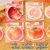 Notas adhesivas de frutas de simulación de alto valor para estudiantes, notas de mensajes lindas, forma especial de manzana, adhesivo pegable N veces