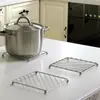 Soporte para Olla de Acero Inoxidable Engrosado, Base Aislante de Calor, Estante Versátil para Cocina Doméstica, Estante para Cocinar al Vapor, Estante Antiescaldado para Tazones y Platos, Estante Multifuncional con Drenaje