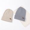 Gorro de lana de punto nuevo europeo y americano para otoño e invierno, para hombres y mujeres, cálido, de moda al aire libre, sencillo, con forro polar, al por mayor