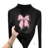 Ropa interior básica de polar con cuello alto medio para niñas para otoño e invierno, top cálido casual de manga larga cepillada para niños mayores