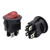 Interruptor basculante 20MM círculo superior quatro pés inferiores duas posições KCD1 interruptor para barco a motor pequeno com luz 6A250V