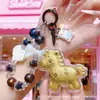 Producto Más Vendido en el Año del Caballo: Llavero de Oro Puro 999 con Cadena de Cuentas Corazón Rosa, Colgante de Bolsa de Dinero, Regalo de San Valentín al por Mayor