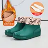Zapatos de lluvia de venta caliente transfronterizos para mujer, caña corta, para exteriores, zapatos de agua, cálidos, antideslizantes, botas de lluvia, botas impermeables, zapatos de goma, cubrebotas, venta al por mayor