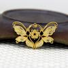 60581 Cobre Estilo Antiguo DIY Goteo de Aceite de Cobre Hecho a Mano Pasador Corona de Cabello Material Accesorios Mariposa Flor 24*39mm