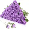 Flor de Rosa Artificial Individual, Flor Artificial de Seda, Flor Artificial para Boda, Flor de Rosa para Decoración de Hotel y Hogar