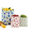 Sacos Reutilizáveis de Algodão com Cera de Abelha para Conservação de Vegetais, Frutas e Alimentos, Grau Alimentício, Feitos Sob Medida, Transfronteiriços