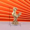 Latón Puro Gallo del Zodiaco Pequeños Adornos Escritorio Ceremonia del Té Mascota de Té Mascota Hogar Fortuna Sala de Estar Artesanías Adornos
