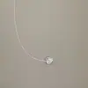 Estilo Minimalista Cristal Circonita Perla Colgante Hilo de Pescar Collar Mujer Lujo Accesible Versátil Elegante de Moda Cadena para el Cuello Cadena de Clavícula