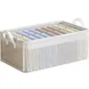 Caixa Organizadora Transparente para Roupas Domésticas Caixa de Armazenamento de Brinquedos Cesto de Armazenamento para Guarda-Roupa de Quarto Artefato de Armazenamento de Grande Capacidade