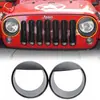 Adequado para Modelos Jeep Jk Wrangler de 2007-2017, Modificação da Grade Frontal, Decoração de Anel de Farol Estilo Pássaro, Off-Road
