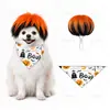 Festival de Pets Conjunto de Perucas Malucas Lenço de Halloween Peruca Conjunto de Duas Peças Pode Ser Dropshipping [Personalização de Processamento]