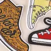 Insignia de Accesorios de Ropa Bordada a Computadora Parche Adhesivo Zapatos Etiqueta de Tela Cuenta a Mano DIY Accesorios Calcomanía de Tela Bordada