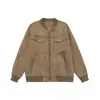 Chaqueta Nueva de Estilo Otoño e Invierno con Cuello Alto para Hombre, Ropa de Trabajo Retro Japonesa, Corte Holgado, Marca Versátil Casual de Moda