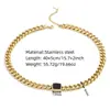 Colar grosso cubano de aço titânio dourado feminino hip hop exagerado quadrado de aço inoxidável pulseira de marisco preta colar terno