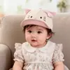 Lindo Gato Kt~ Gorra de Béisbol Estilo Coreano para Bebé, Delgada para Primavera y Verano, con Visera Suave para Niñas de 1-2 Años, Gorra de Béisbol con Protección Solar