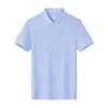 Nueva camiseta polo casual de verano, cómoda, antiarrugas, de cuatro botones, color liso, con solapa, para hombres y mujeres, camiseta de manga corta, ropa de trabajo